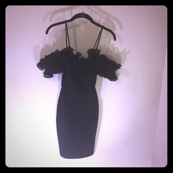 Black Dress Ruffle Top 💖 - Picture 7 of 7